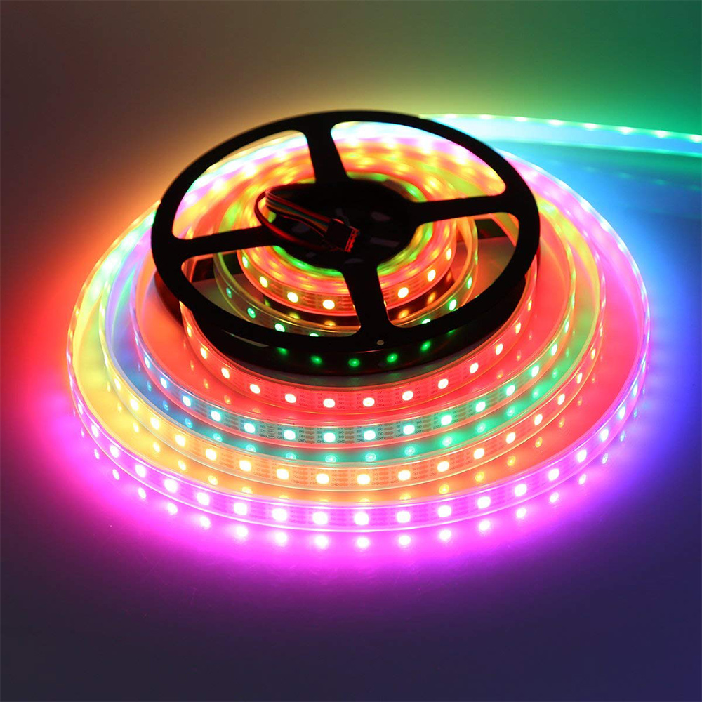 DC12V WS2815 (Upgraded WS2812B) 5M 300 LEDs Individually Addressable Digital Strip Lights (Dual Signal Wires), Waterproof Dream Color Programmable 5050 RGB Flexible LED Ribbon Light